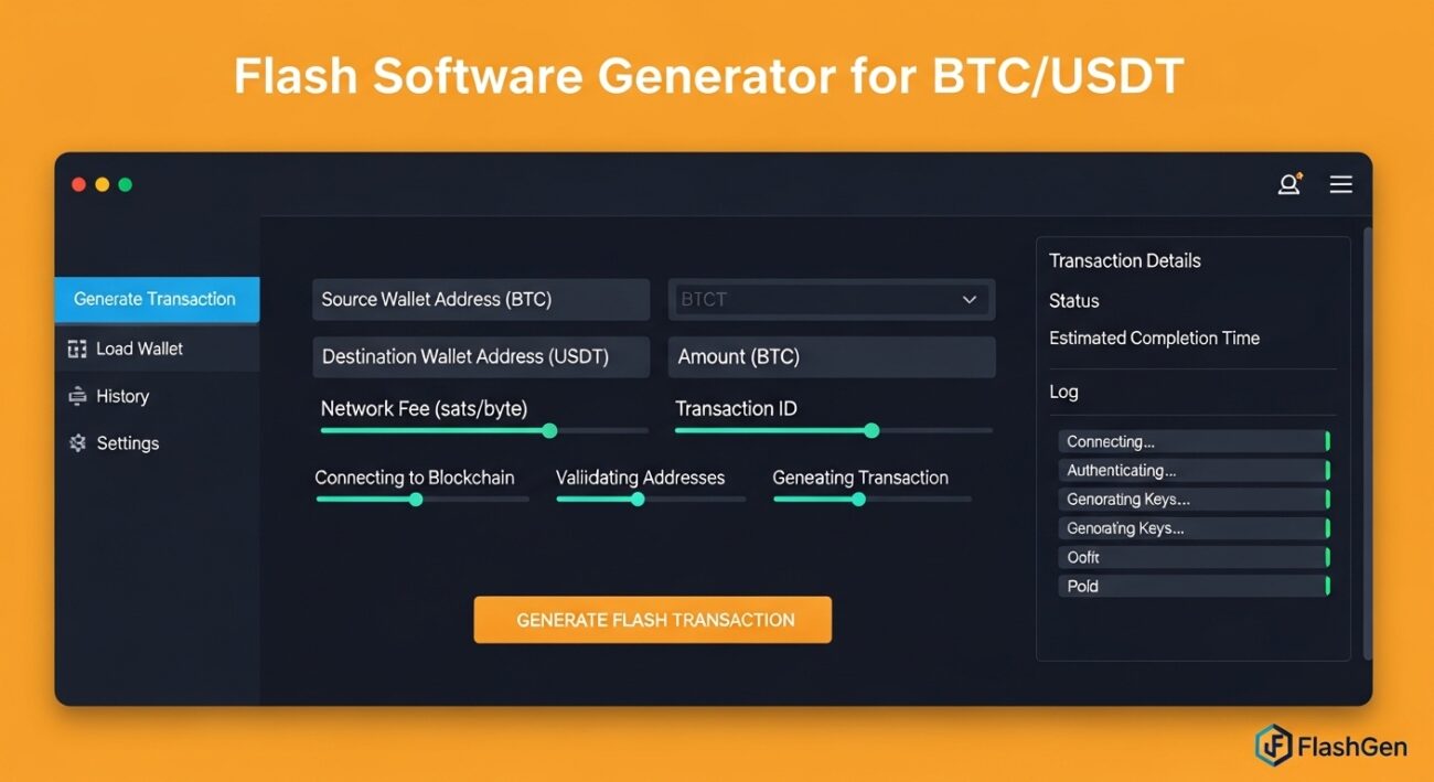 Create BTC/USDT Easily with Flash Software Generator