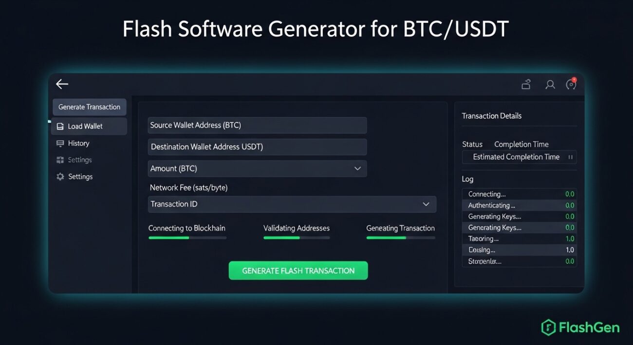 Simple BTC/USDT Creation Using Flash Software
