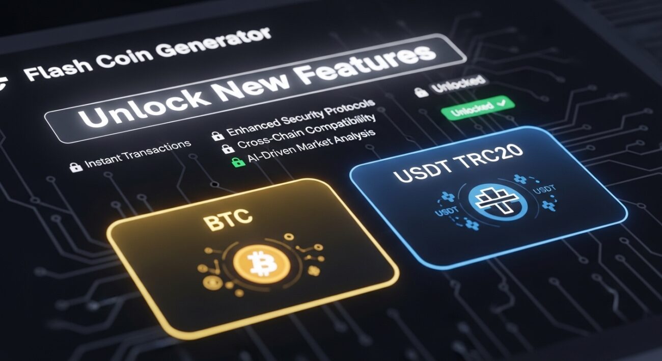 Unlock New Features of Flash Coin Generator Software for BTC and USDT TRC20