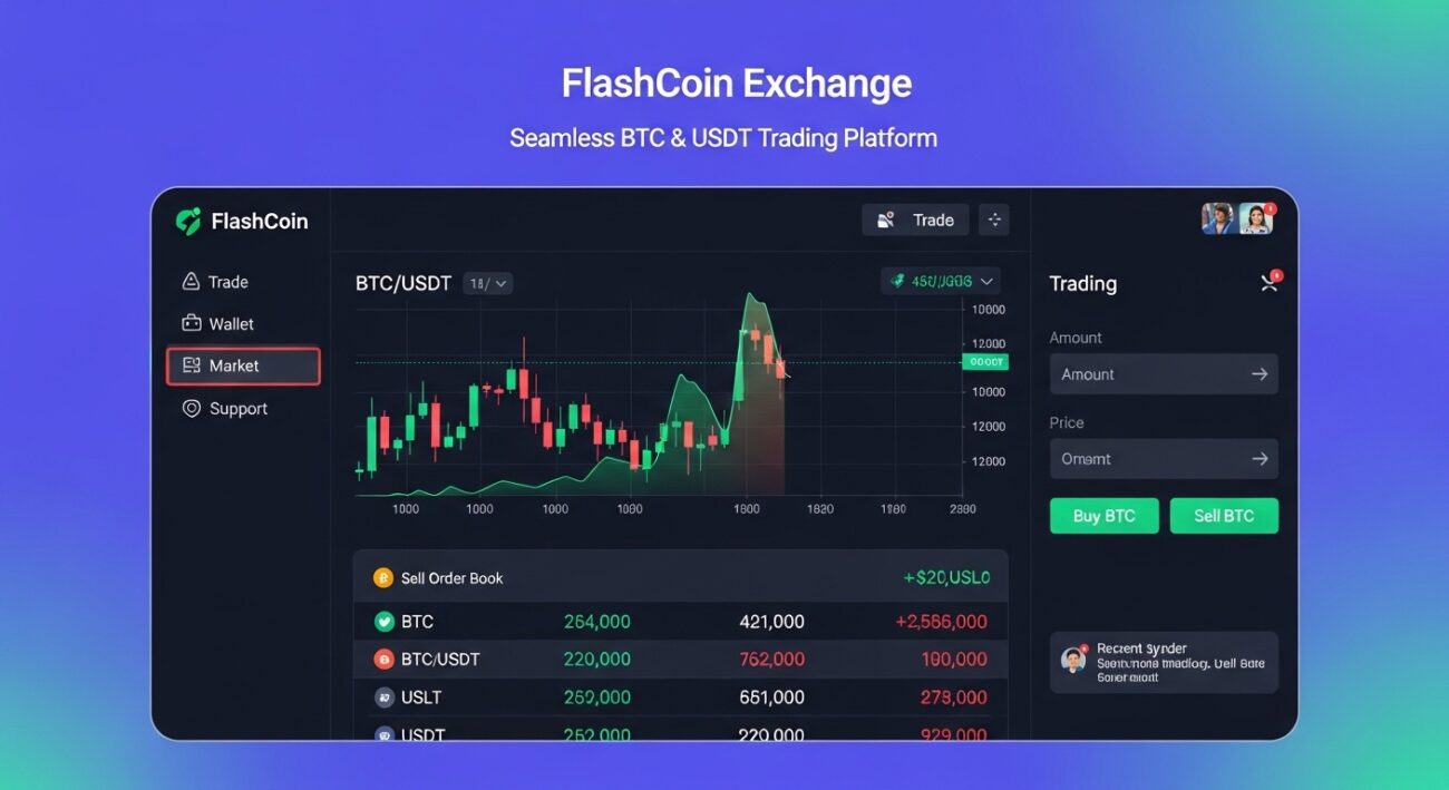 FlashCoin Exchange: Seamless BTC & USDT Trading Platform
